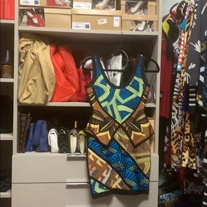 Herve Leger EUC multicolor dress size small